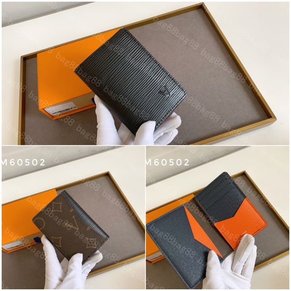 

brand new famous designer real leather men women wallet short wallet card holder purse m60502 size:7*11cm, Red;black