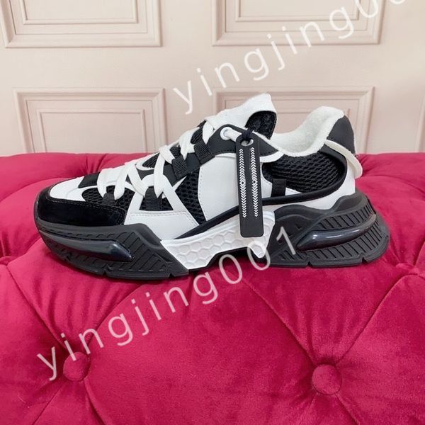 

new casual shoes trainers women flats platform sneakers designer logo white black leather womens lace up mens size 35-45