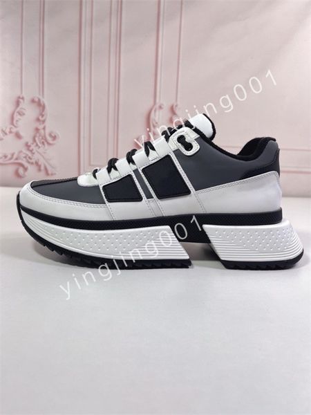 

new luxury ceiling retro plate-forme designer shoes for men women leather black white flat platform sneaker fashion ladies youth