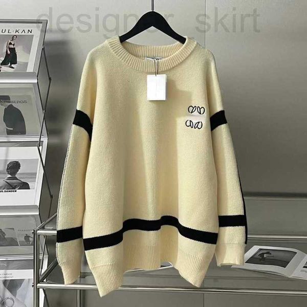 

women's sweaters designer winter knitwear women wool sweaters emroidered pullo shirt l designer sweater womens oize coat knit shirts j1, White;black