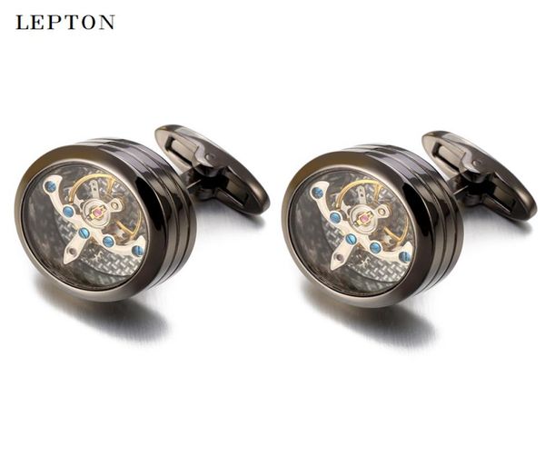 

movement tourbillon cufflinks for mens wedding groom mechanical watch steampunk gear cufflinks relojes gemelos t190709414703, Silver