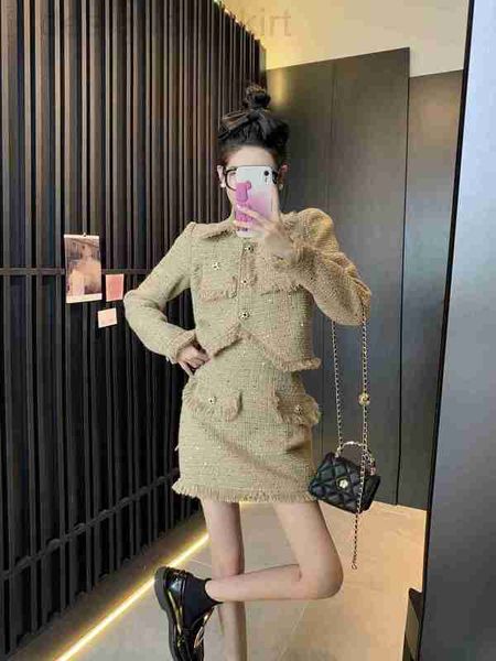 

two piece dress designer women's pie sets new autumn winter two-pie fashion twd jacket short skirt womens suit casual spring women rist, White