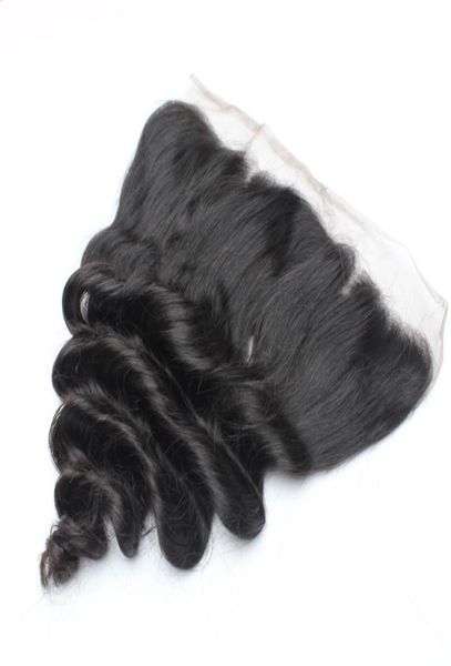 

5pcslot remy lace frontal closures brazilian virgin human hair mixed lengths nautral black 130 loose wavy swiss lace frontals1206343