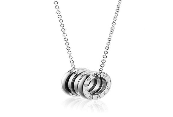 

designer jewelry luxury men and women necklace titanium steel jewelry never fade roman numerals stamps brand charm fa3292795, Silver