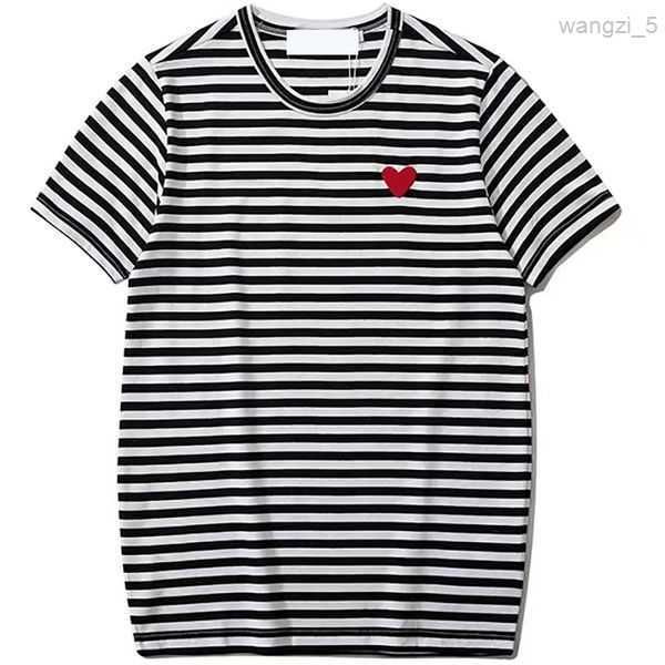 

cdg fashion mens play t shirt designer red heart commes casual women shirts des badge garcons high quanlity tshirts cotton embroidery 4 czzu, White;black