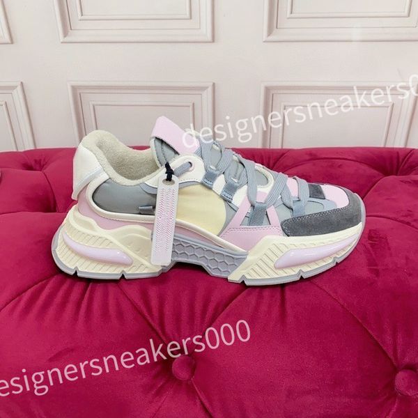 

designer sneakers calfskin casual shoes reflective shoes leather trainers all-match stylist sneaker leisure shoe platform lace-up, Black