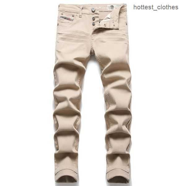 

i am mens jeans ripped embroidery pentagram patchwork for trend panel hip hop brand motorcycle pant skinny 11 1 r71c, Blue