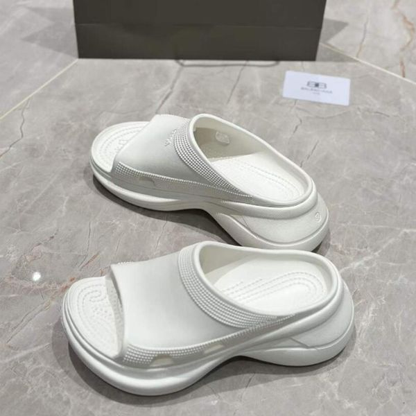 

fashion women crocss slippers sandals casual banquet slip platform flat sliders italy popular onyx resin leather designer summer comfort nov, Black