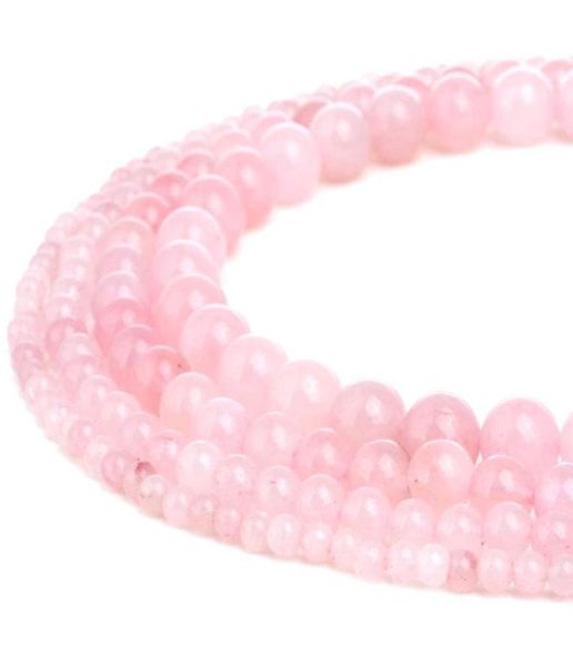 

tsunshine natural rose quartz gemstone round loose stone beads for diy jewelry making european 1 strand 4mm10mm1885444, Black