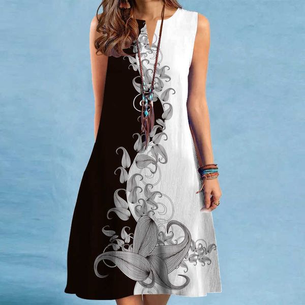 

new dress women's fashion bohemian beach sleeveless party elegant and sexy, White