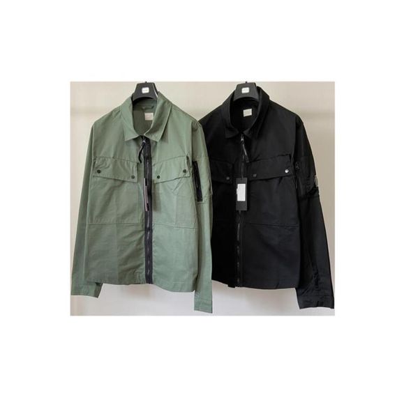 

2 color tactical jacket sets taylon p garment dyed utility overshirt windproof zipper jacket for men fashion brand black army gree1591820, Black;green