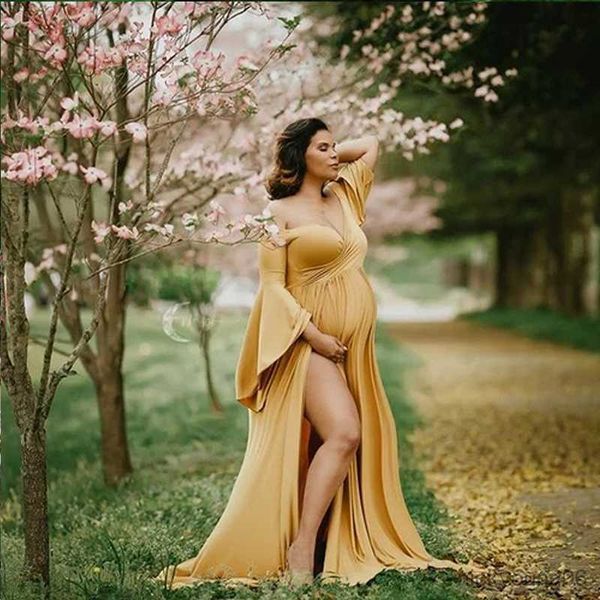 

pregnant women dress maternity dresses women collar long sleeve pregnancy dress maternity sundress clothes maternity clothing r230519, White