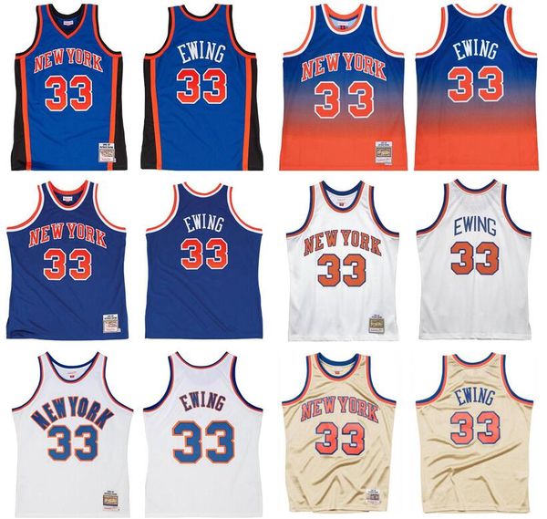 

patrick ewing basketball jersey s-6xl mitchell & ness 1996-97 mesh hardwoods classics men women kids retro jersey, Black;red