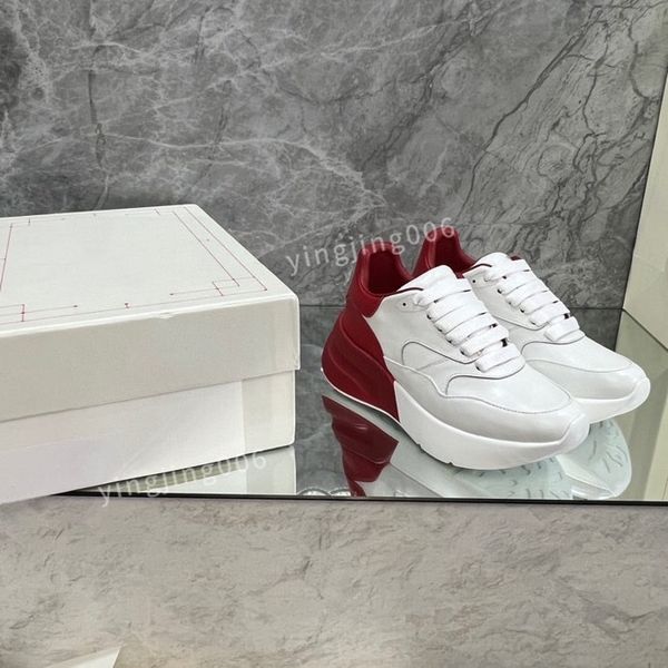 

2023new fashion designer platform womens mens casual shoes leather lace-up sneaker lady flat running trainers letters gym sneaker, Black