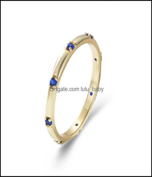 

couple rings s925 sterling sier fashion simple zircon ring style womens diamond hand jewelry 880 r2 drop delivery 2021 lulubaby dh6475733, Silver