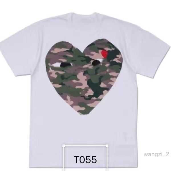 

play shirt fashion mens red heart commes casual women shirts des badge garcons high quanlity tshirts cotton embroidery q992 5 wech, White;black