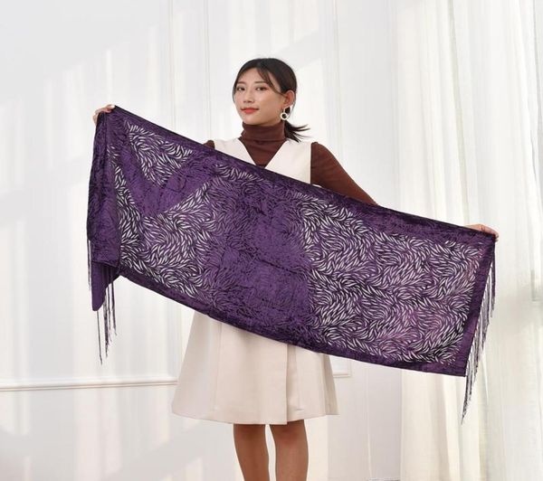 

scarves vintage burnout velvet silk hijab winter quality women scarfs wrap foulard holiday gift for ladys8123007, Blue;gray