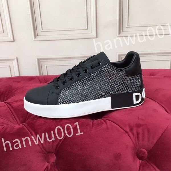 

luxury quality casual shoes women's white outdoor running shoes printed calf leather men casual shoes sneakers, Black