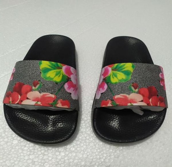 

women slippers shoes slide summer fashion wide flat slippery sandals slipper flip flop size 3545 with flower box4918901, Black