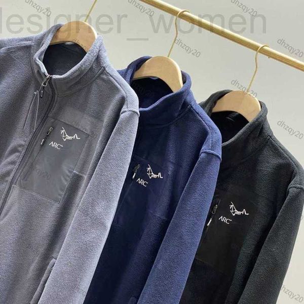 

men's jackets designer fleece jacket designer windproof autumn winter chest print casual shirt men's outdoor warm sweatshirt loose, Black;brown