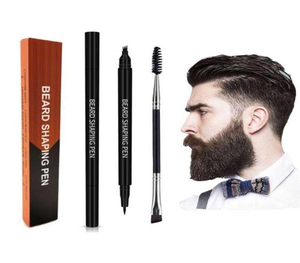 

hair brushes beard pen filler pencil and brush enhancer waterproof moustache coloring shaping tools barber7409295, Silver