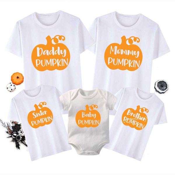 

family matching outfits interesting pumpkin print family matching t-shirt cotton mom and dad and me shirt baby hoodie halloween look family, Blue