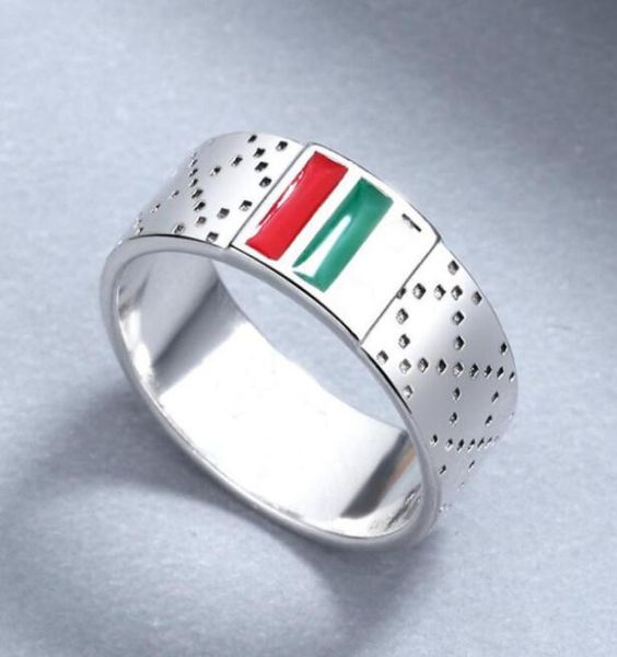 

couple rings love charm bague homme fashion men woman diamond moissanite engagement 925 silver rhombus red green striped for men a1083158