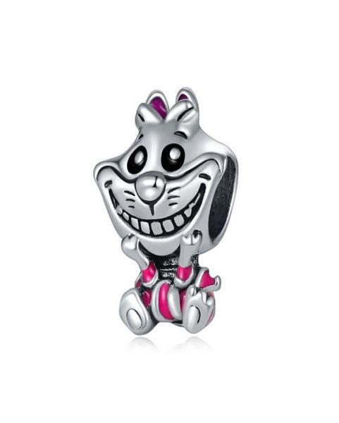

fits pandora bracelets 20pcs cute cartoon animal pink enamel silver charms bead dangle charm beads for whole diy european ster2884560, Black