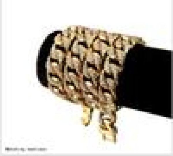 

hip hop mens 24k gold plated bling iced out cz crystal cuba watchband miami diamond cuban chain bracelets necklaces j2675711, Silver