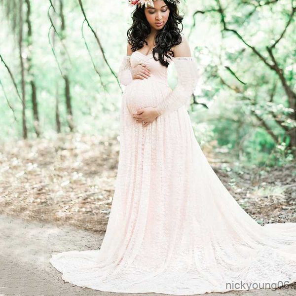 

gown maternity pgraphy props pregnancy dress maternity dresses for p shoot pregnant women dress r230519, White