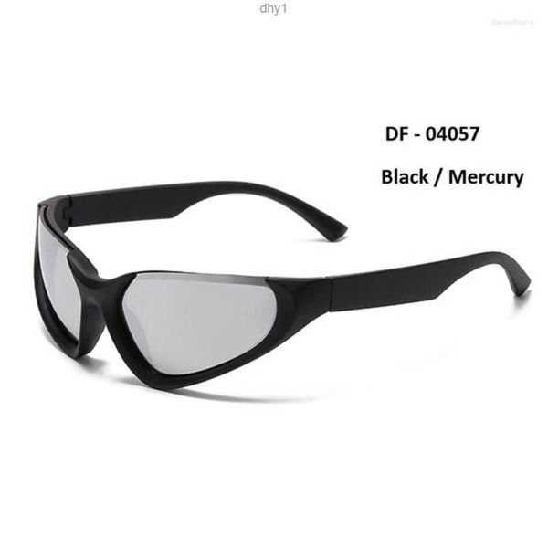 

sunglasses y2k cat eye women fashion colorful mirror shades goggles for men trend steampunk outdoor sports sun glasses 63w1c, White;black