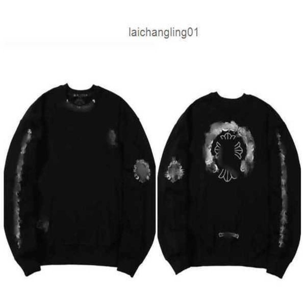 

classic heart fashion quality autumn winter pullover ch sweatshirts designer womens luxury horseshoe chromes cross print mans long sleeve t, White;black