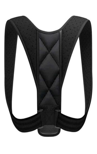 

adjustable posture corrector belt clavicle spine men woemen workplace outdoor upper back shoulder lumbar posture correction3981493, Black;blue