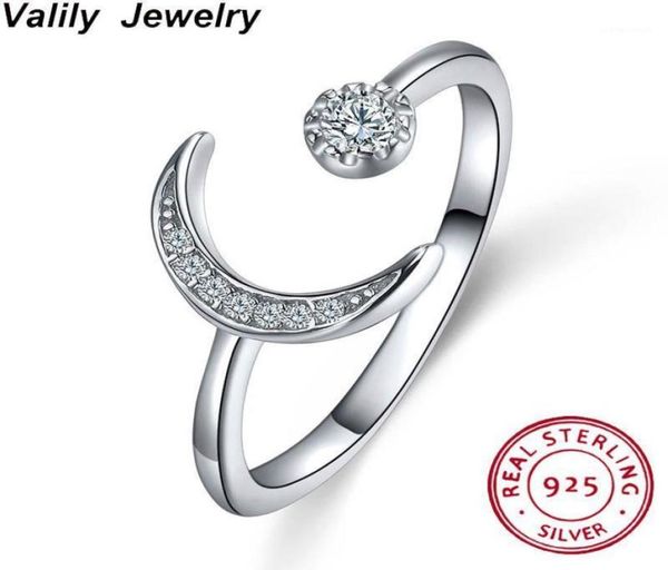 

band rings valily 925 sterling silver moon fashion literary star month opening ring for women girls rose gold wedding jewelry2305751