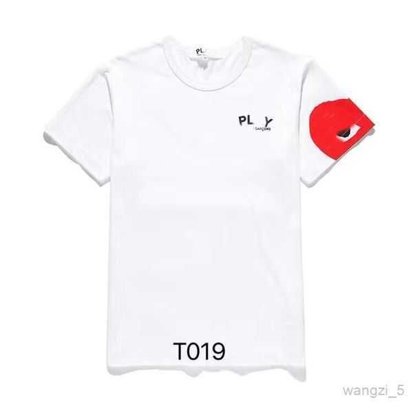 

fashion mens play shirt designer red heart commes casual s des badge garcons high quanlity tshirts cotton embroidery 6 hw4e 5 48kd, White;black
