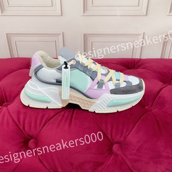 

luxury designer sneakers calfskin casual shoes reflective shoes leather trainers all-match stylist sneaker leisure shoe platform lace-up, Black