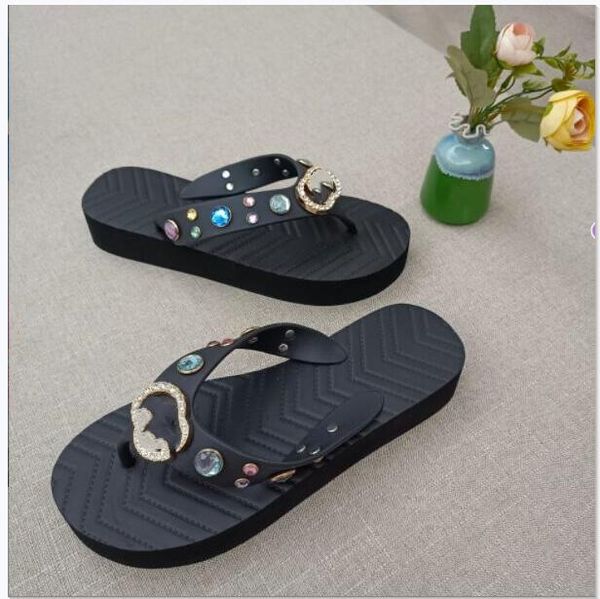 

fashion designer ladies flip flops simple youth slippers moccasin shoes suitable for spring summer and autumn ls beaches other places size 3, Black