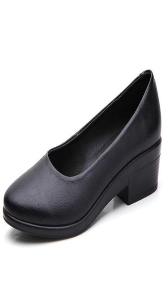 

dress shoes 2021 heels for women shallow office work loafers round toe soft comfortable casual convenient slip on walking3122449, Black