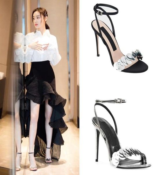

black high heels sandals women summer sandalias sandalia mujer ankle straps sandale femme bling sandals for women shoes1751251