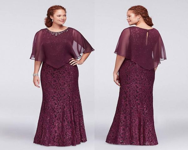 

burgundy plus size lace formal dresses with wrap beaded jewel neck mermaid evening gowns floor length prom dress8530845, Black