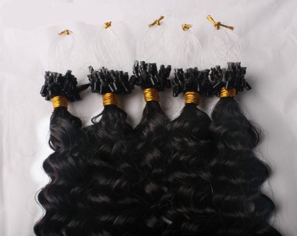 

brazilian hair micro loop ring hair extensions 05gstrand 200strandslot peruvian deep wave micro loop human hair extensions fast5483229