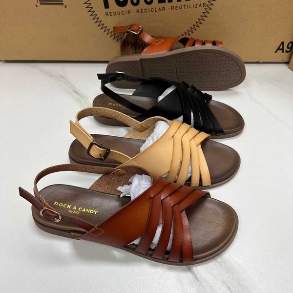 

genuine leather summer new women's sandals, Black