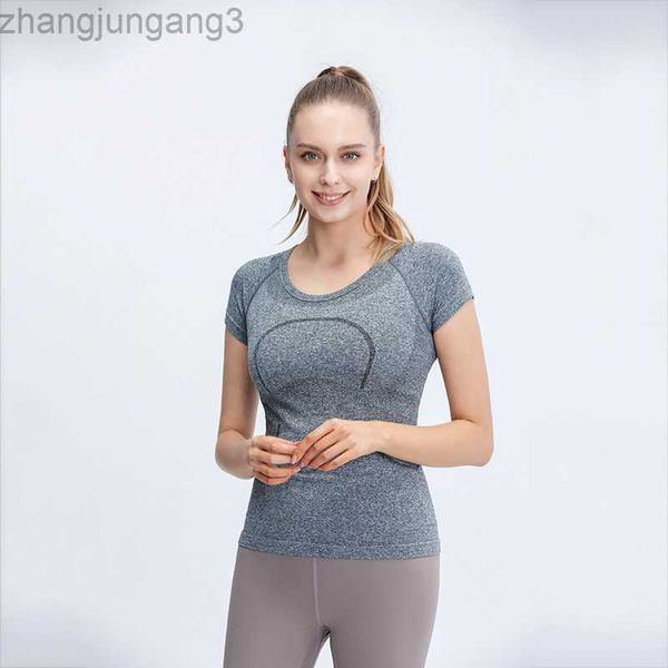 

desginer alo yoga leggings women's t-shirt 2.0 sports sweat-absorbing quick drying short sleeve suit gym running elastic tight, Black