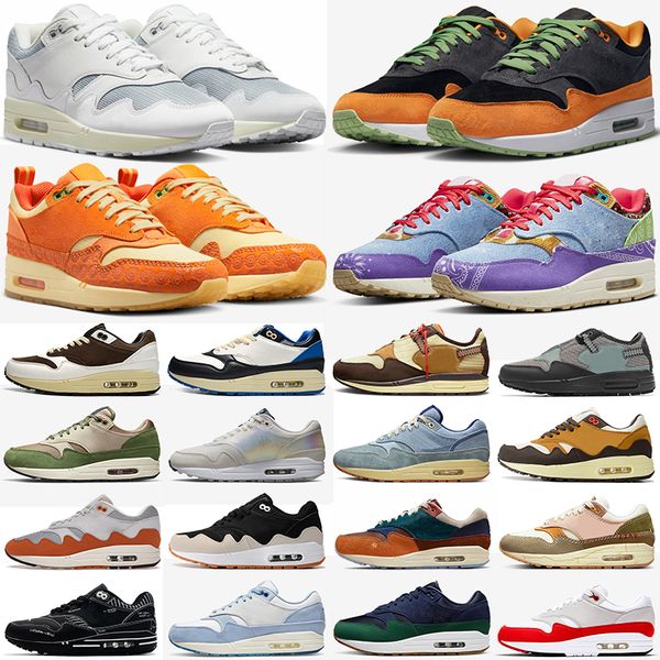 

og 1 87 designer running shoes for men women 1s 87s patta white black sean wotherspoon anniversary mens trainers outdoor sports sneakers