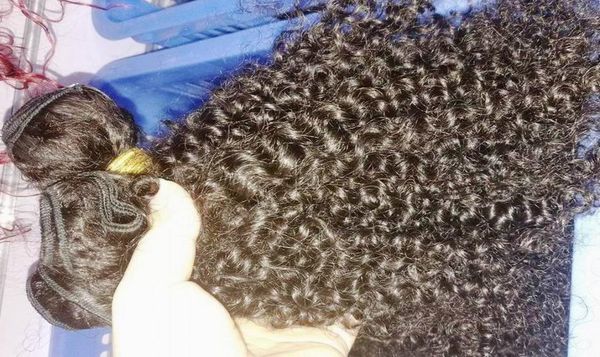 

whole kinky curly natural brazilian peruvian indian human hair weave 10pcslot machine wefts 100gpc big 2832330, Black