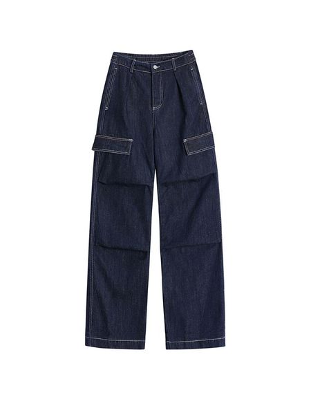 

jeans baggy jeans for women dark blue cargo pants women streetwear loose wide leg trousers for female pockets jeans autumn 2022