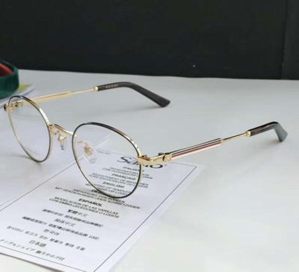 

gold 0290o round eyeglasses glasses frame clear lens glasses mens shades eye glasses frames new with box8102626, Black