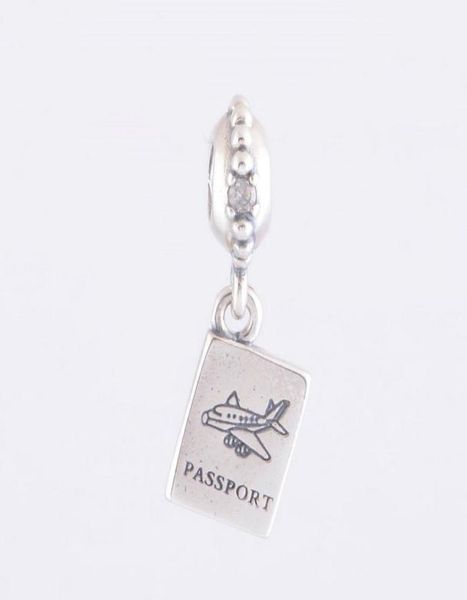 

passport charms pendants s925 sterling silver fits for original brand style bracelets 791147cz h95135631, Bronze;silver