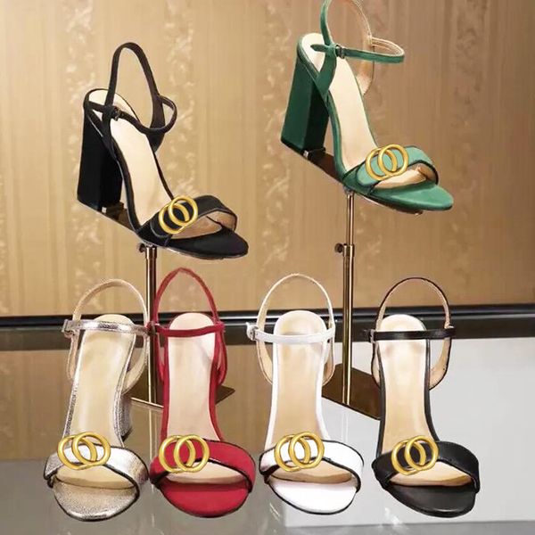

designer sandal dress shoes high chunky heel slides women elegant sandals 8cm stiletto high heel crystal party office nigh club shoes summer, Black
