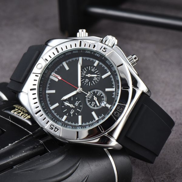 

watch quartz mens watches 42mm silver wristband waterproof all stainless steel wristband fashion designer wristwatch bre35, Slivery;brown